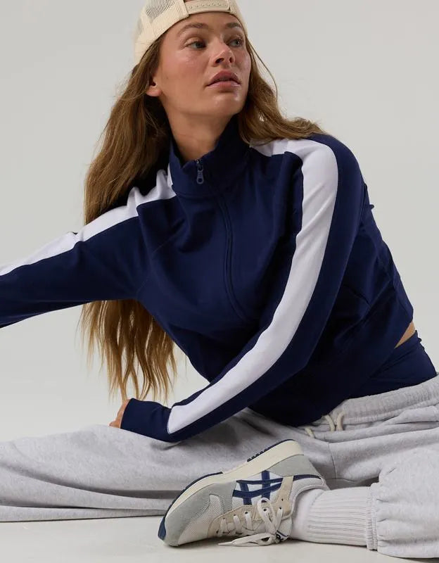 OFFLINE By Aerie Pique Long Sleeve Full Zip