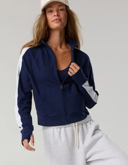OFFLINE By Aerie Pique Long Sleeve Full Zip