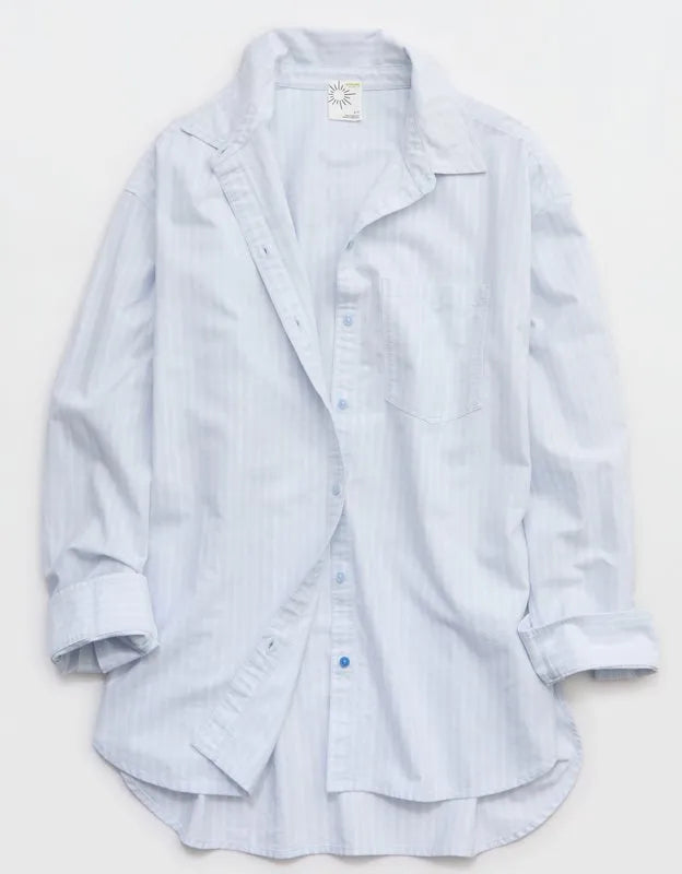OFFLINE By Aerie Oxford Oversized Long Sleeve Button Up Shirt