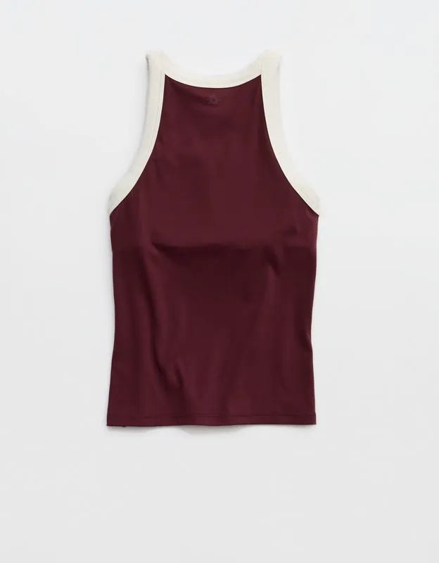 OFFLINE By Aerie Real Me Ringer High Neck Tank Top