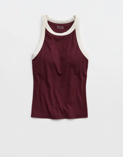 OFFLINE By Aerie Real Me Ringer High Neck Tank Top