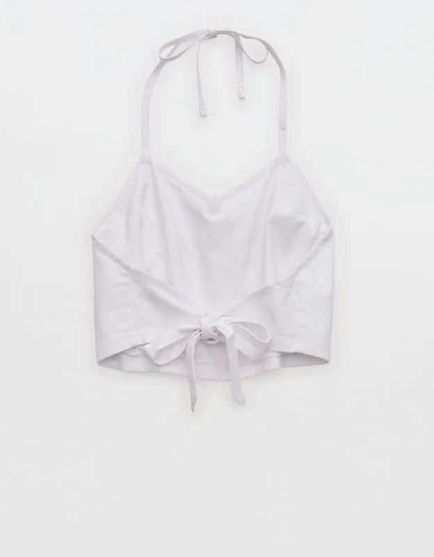 OFFLINE By Aerie Oxford Tie Back Tank Top
