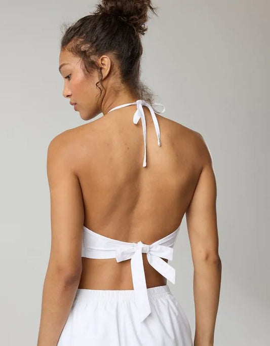 OFFLINE By Aerie Oxford Tie Back Tank Top