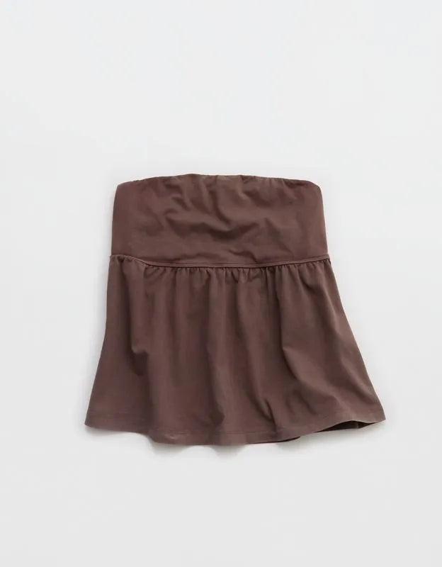 OFFLINE By Aerie OG Cotton Peplum Tube Top