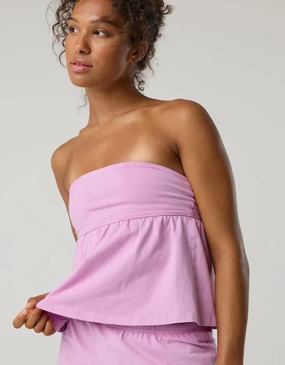 OFFLINE By Aerie OG Cotton Peplum Tube Top