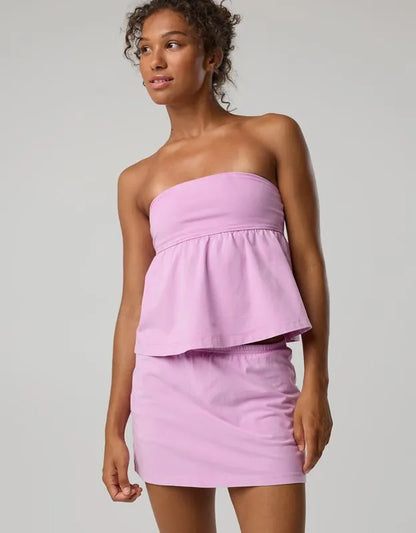 OFFLINE By Aerie OG Cotton Peplum Tube Top