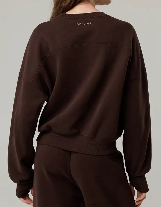 OFFLINE By Aerie Cloud Fleece Classic Crewneck Sweatshirt
