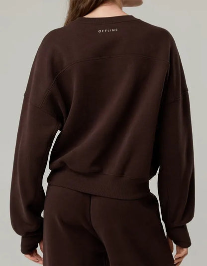 OFFLINE By Aerie Cloud Fleece Classic Crewneck Sweatshirt