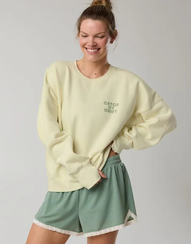 OFFLINE By Aerie Cloud Fleece Classic Crewneck Sweatshirt