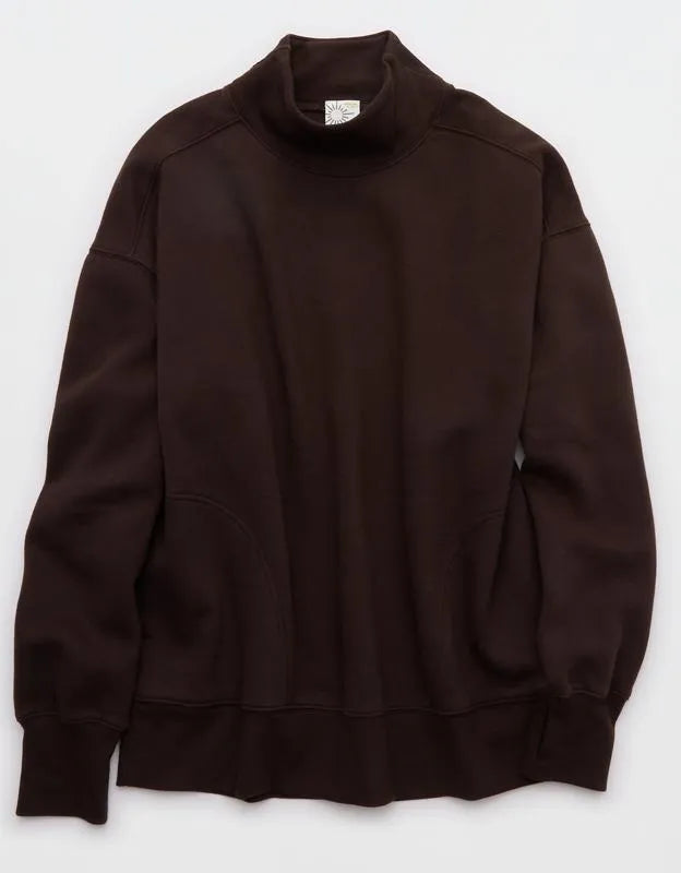 OFFLINE By Aerie Cloud Fleece Oversized Mockneck Sweatshirt