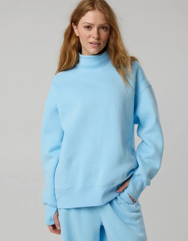 OFFLINE By Aerie Cloud Fleece Oversized Mockneck Sweatshirt