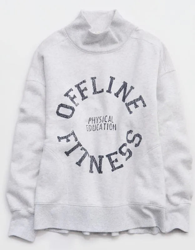 OFFLINE By Aerie Cloud Fleece Oversized Mockneck Sweatshirt