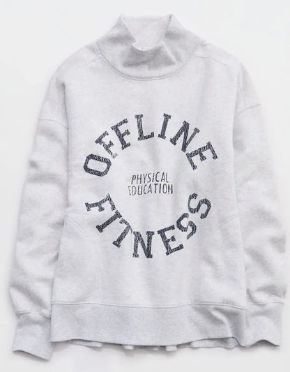 OFFLINE By Aerie Cloud Fleece Oversized Mockneck Sweatshirt
