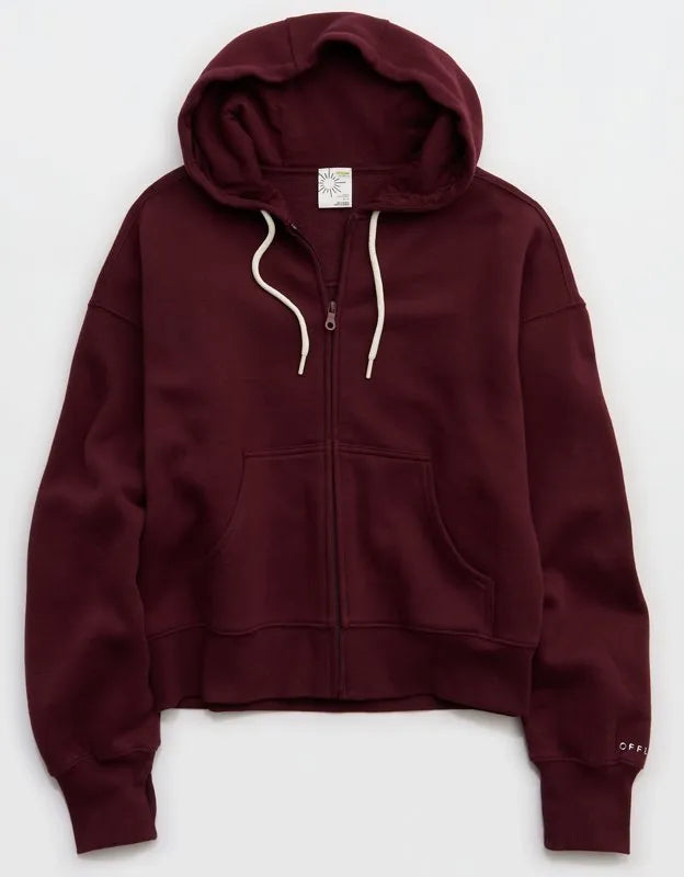 OFFLINE By Aerie Cloud Fleece Classic Full Zip Sweatshirt