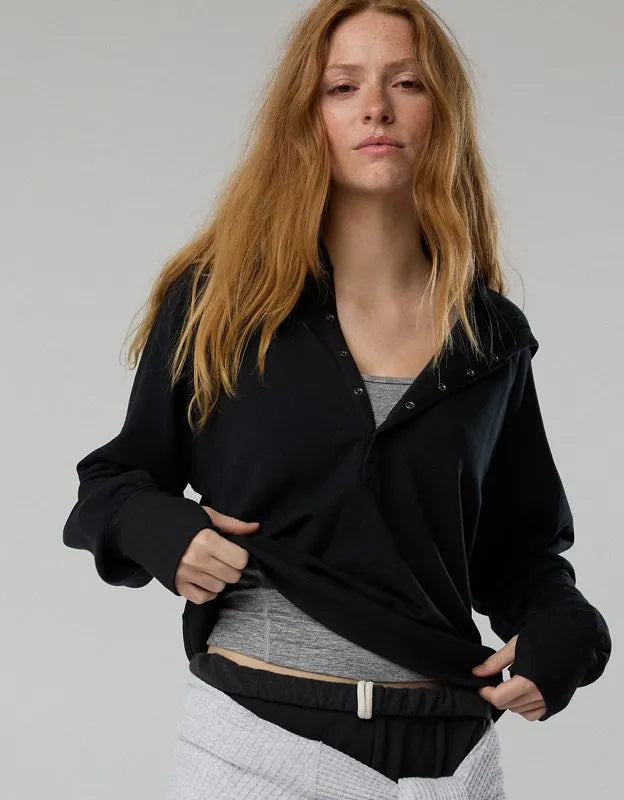 OFFLINE By Aerie OTT Henley Hoodie