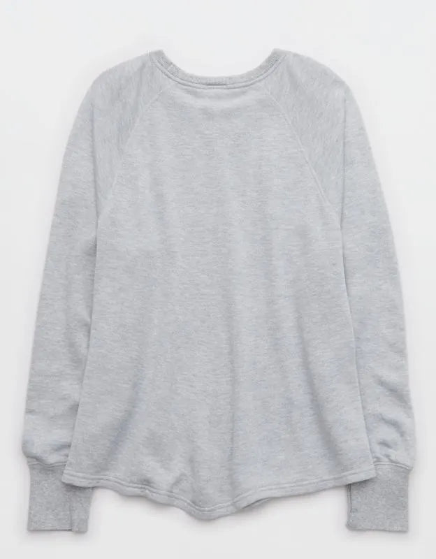 OFFLINE By Aerie Keep It 100 Terry Long Sleeve Crewneck
