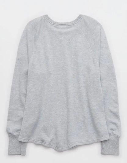 OFFLINE By Aerie Keep It 100 Terry Long Sleeve Crewneck