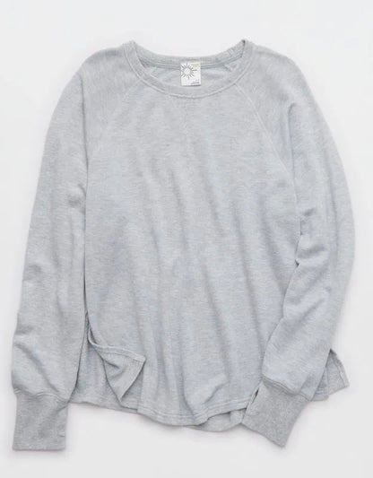 OFFLINE By Aerie Keep It 100 Terry Long Sleeve Crewneck