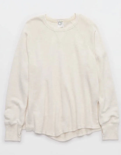 OFFLINE By Aerie Keep It 100 Terry Long Sleeve Crewneck