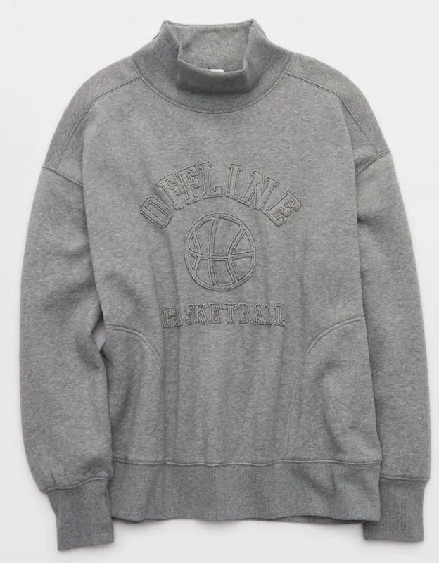 OFFLINE By Aerie Cloud Fleece Oversized Mockneck Sweatshirt