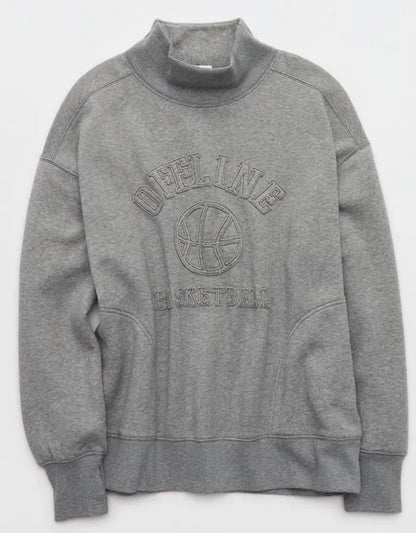 OFFLINE By Aerie Cloud Fleece Oversized Mockneck Sweatshirt