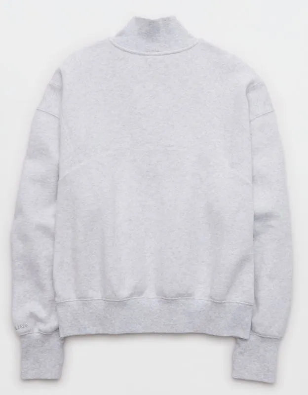 OFFLINE By Aerie Cloud Fleece Seamed Quarter Zip Sweatshirt