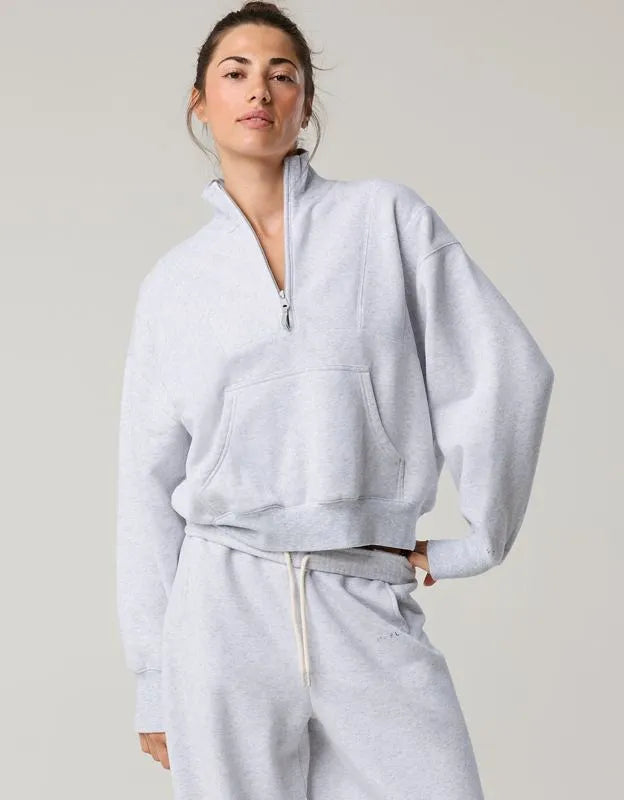 OFFLINE By Aerie Cloud Fleece Seamed Quarter Zip Sweatshirt