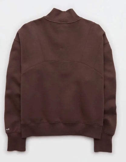 OFFLINE By Aerie Cloud Fleece Seamed Quarter Zip Sweatshirt