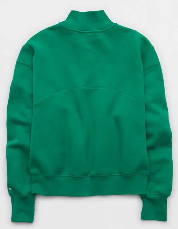 OFFLINE By Aerie Cloud Fleece Seamed Quarter Zip Sweatshirt