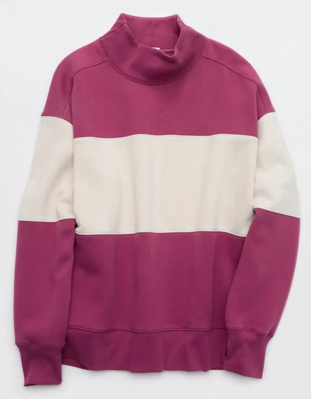 OFFLINE By Aerie Cloud Fleece Oversized Mockneck Sweatshirt