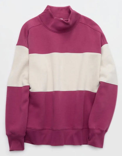 OFFLINE By Aerie Cloud Fleece Oversized Mockneck Sweatshirt