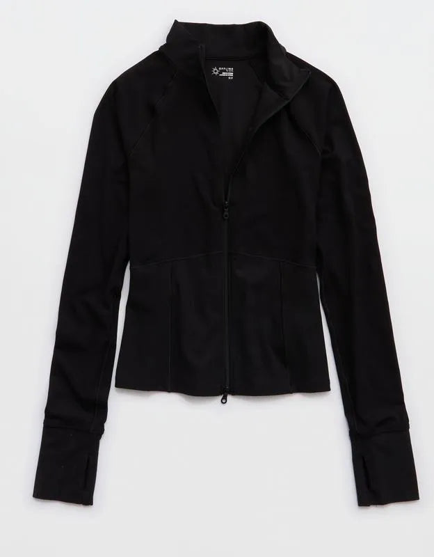 OFFLINE By Aerie Real Me Long Sleeve Mock Neck Full Zip