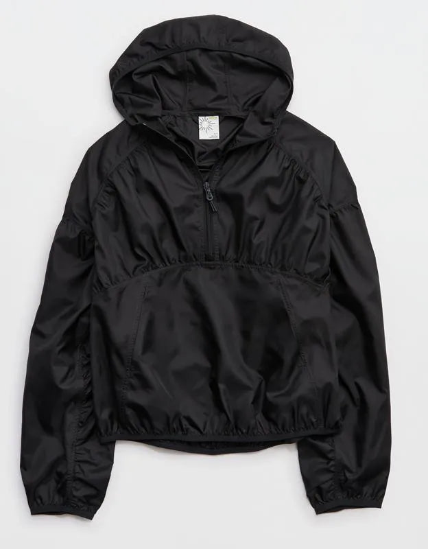 OFFLINE By Aerie Ruched Nylon Quarter Zip