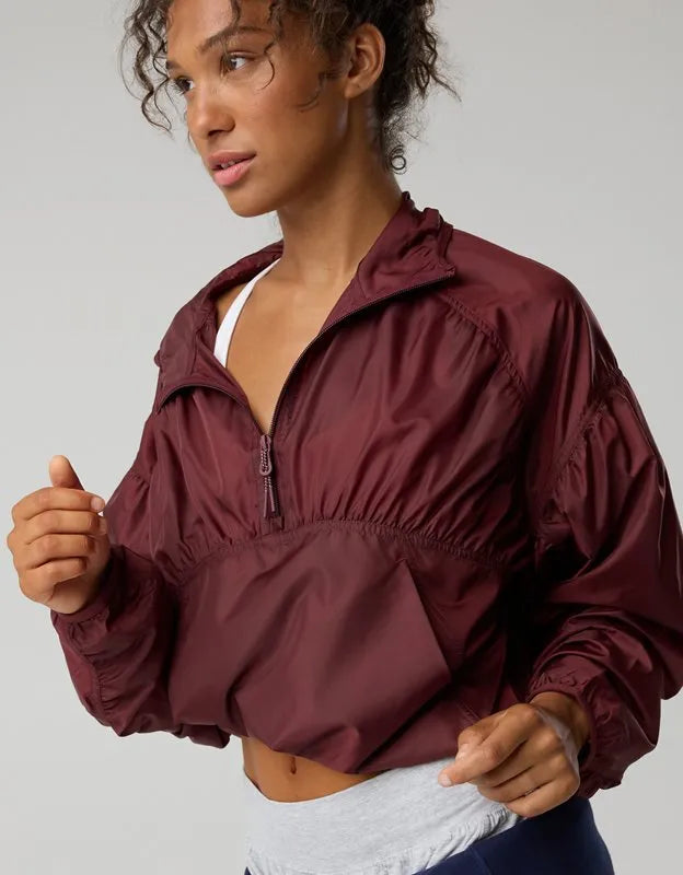 OFFLINE By Aerie Ruched Nylon Quarter Zip