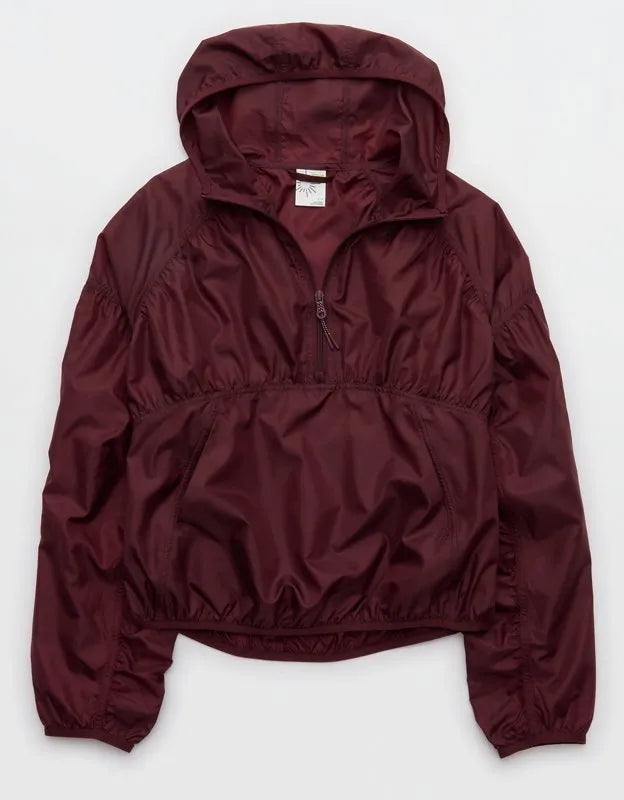OFFLINE By Aerie Ruched Nylon Quarter Zip