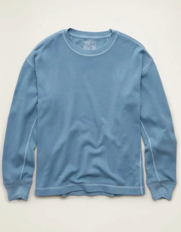 AE Boxy Fit Garment-Washed Thermal Shirt