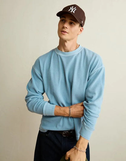 AE Boxy Fit Garment-Washed Thermal Shirt