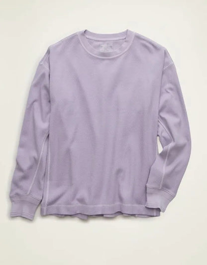 AE Boxy Fit Garment-Washed Thermal Shirt