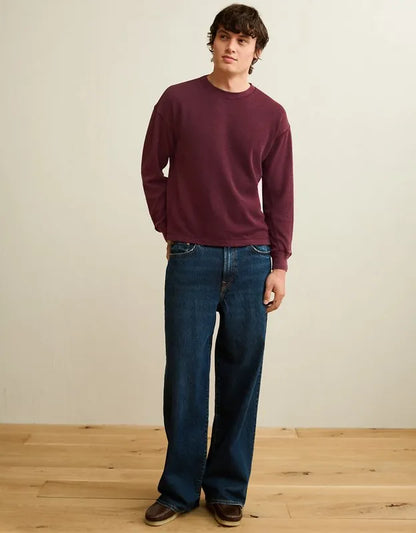 AE Boxy Fit Garment-Washed Thermal Shirt