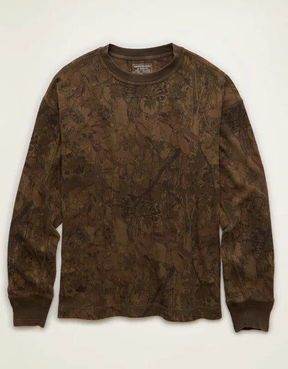AE Boxy Fit Garment-Washed Thermal Shirt