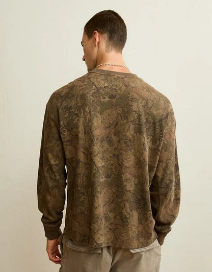 AE Boxy Fit Garment-Washed Thermal Shirt