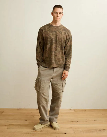 AE Boxy Fit Garment-Washed Thermal Shirt