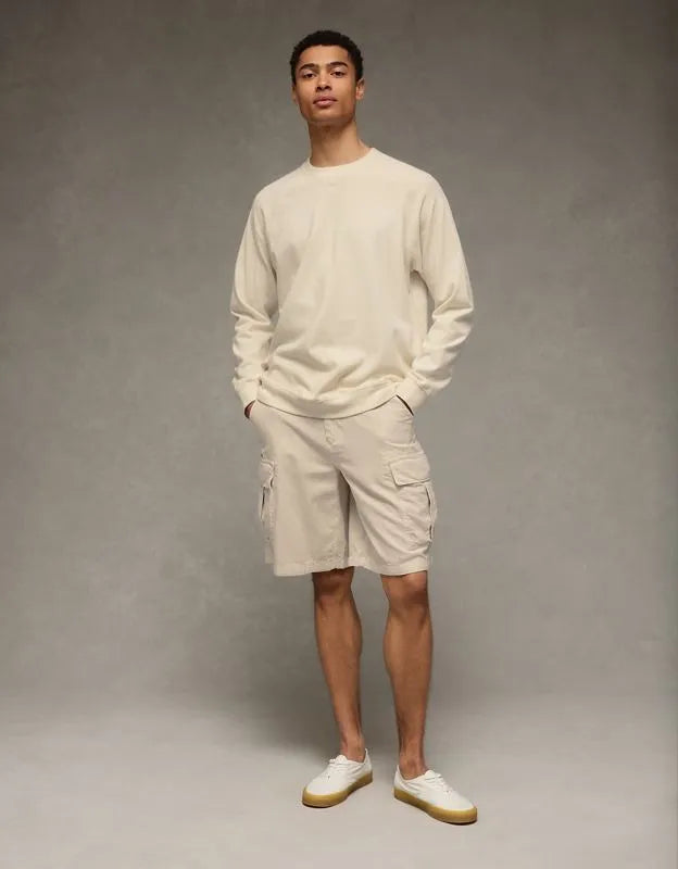 AE Boxy Long-Sleeve Pique T-Shirt