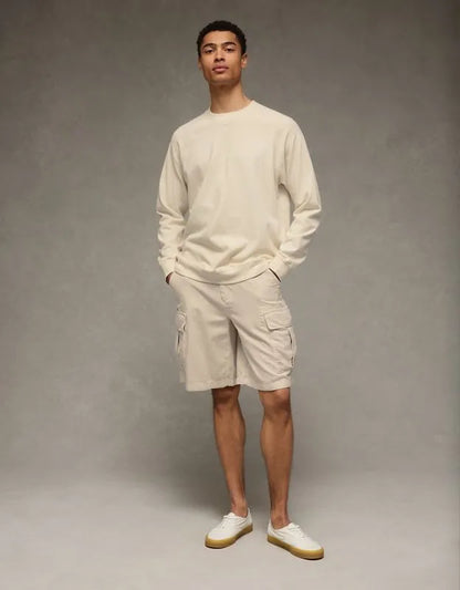 AE Boxy Long-Sleeve Pique T-Shirt