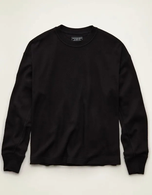 AE Boxy Fit Garment-Washed Thermal Shirt