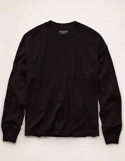 AE Boxy Fit Garment-Washed Thermal Shirt