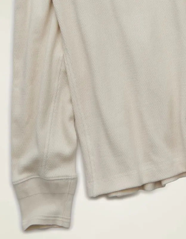 AE Boxy Fit Garment-Washed Thermal Shirt