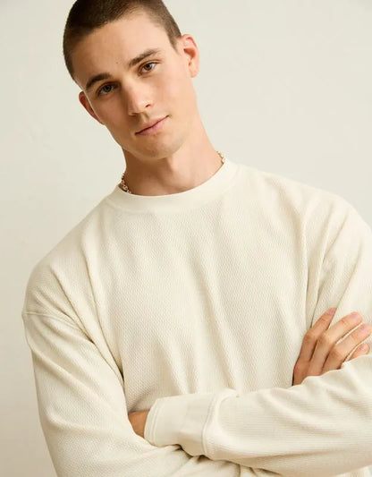 AE Boxy Fit Garment-Washed Thermal Shirt
