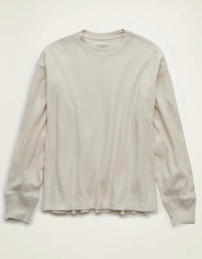 AE Boxy Fit Garment-Washed Thermal Shirt