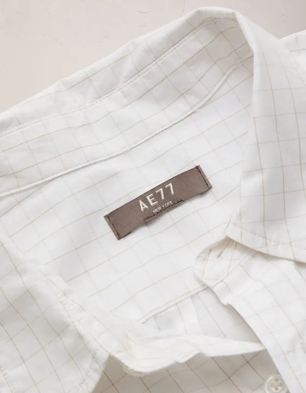 AE77 Premium Relaxed Striped Poplin Button-Up Shirt